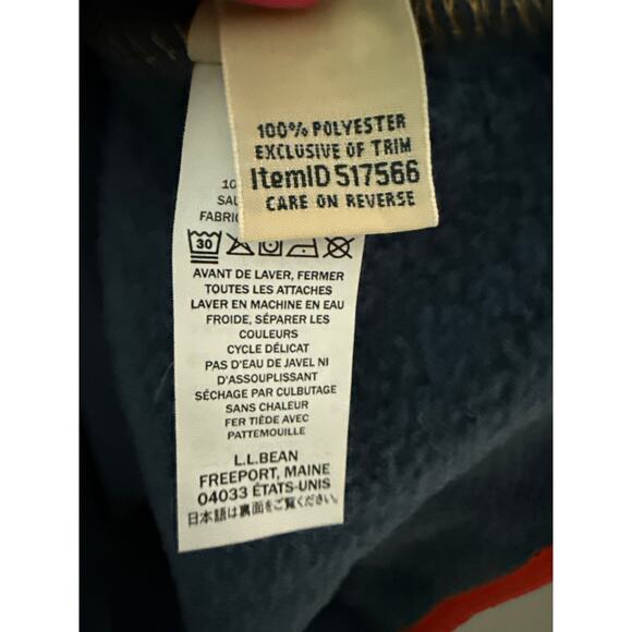 L.L. Bean Fleece 1/4 Zip Hybrid Pullover Sweater Multi Size XL - Picture 11 of 11